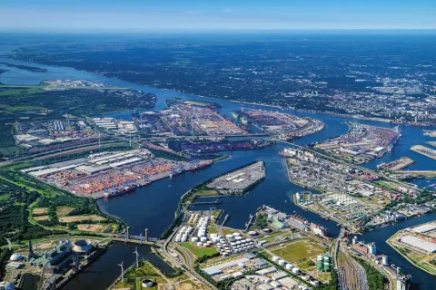 Port from above